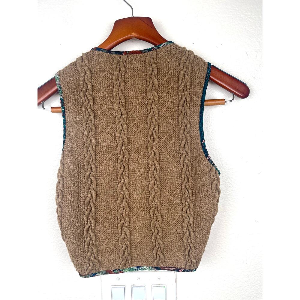 Womens‎ Vest Sz S Linen Embroidered Fairy Grunge Cottage Renaissance Boho Whimsy - Picture 5 of 6